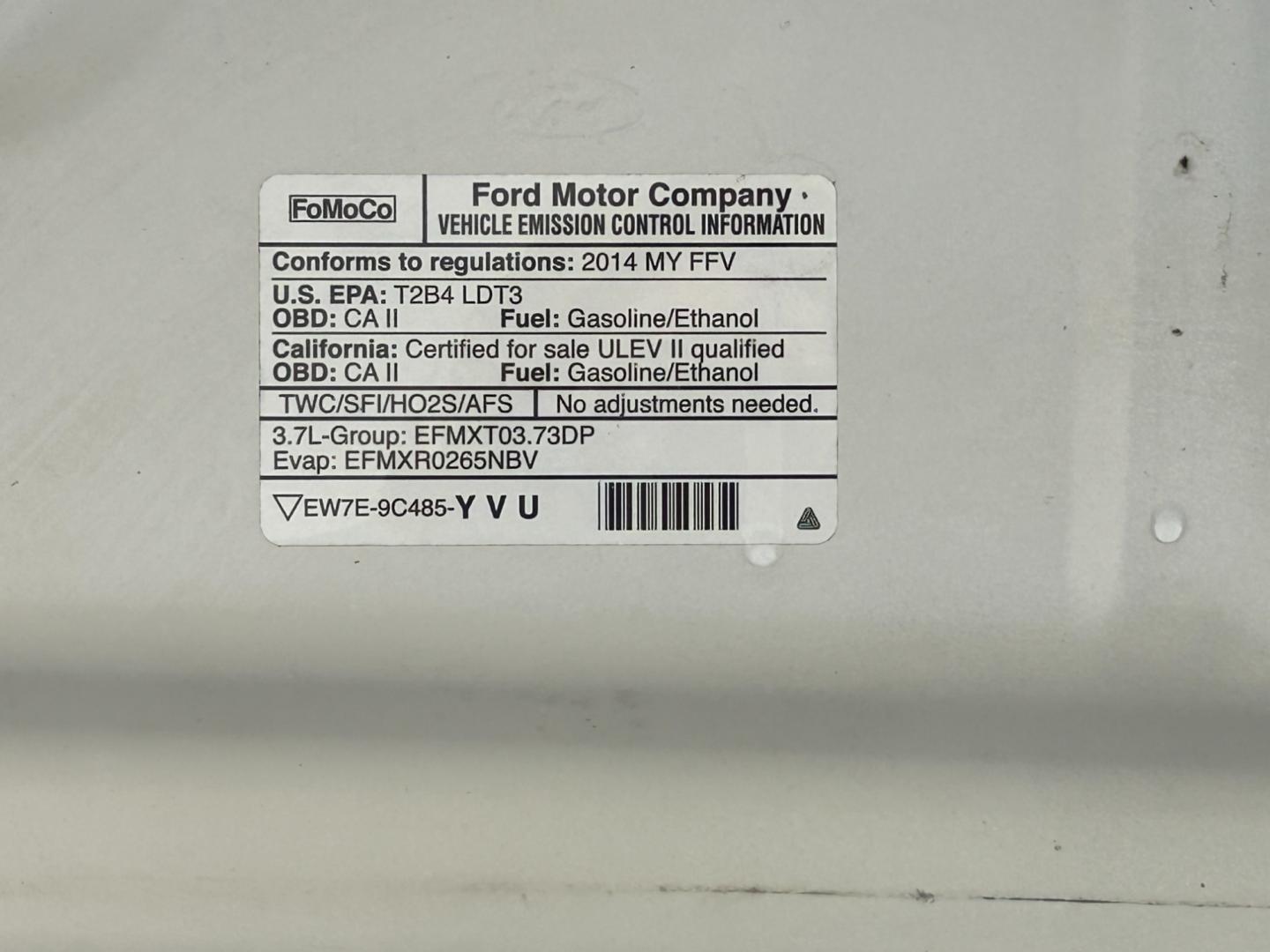 2014 White /Gray Ford F-150 XL SuperCab 6.5-ft. Bed 2WD (1FTEX1CM3EK) with an 3.7L V6 DOHC 24V engine, 6-Speed Automatic transmission, located at 17760 Hwy 62, Morris, OK, 74445, (918) 733-4887, 35.609104, -95.877060 - 2014 FORD F-150 XL SUPERCAB 6.5-ft. BED 2WD 3.7L V6 FEATURES KEYLESS REMOTE ENTRY, POWER LOCKS, POWER WINDOWS, AM/FM STEREO, TOUCH SCREEN, AUXILLARY PORT, HANDS-FREE BLUETOOTH CALLING, CRUISE CONTROL, TRACTION CONTROL, MULTI-FUNCTIONING STEERING WHEEL CONTROLS, BACKUP CAMERA. EQUIPPED WITH A BI-FUEL - Photo#24